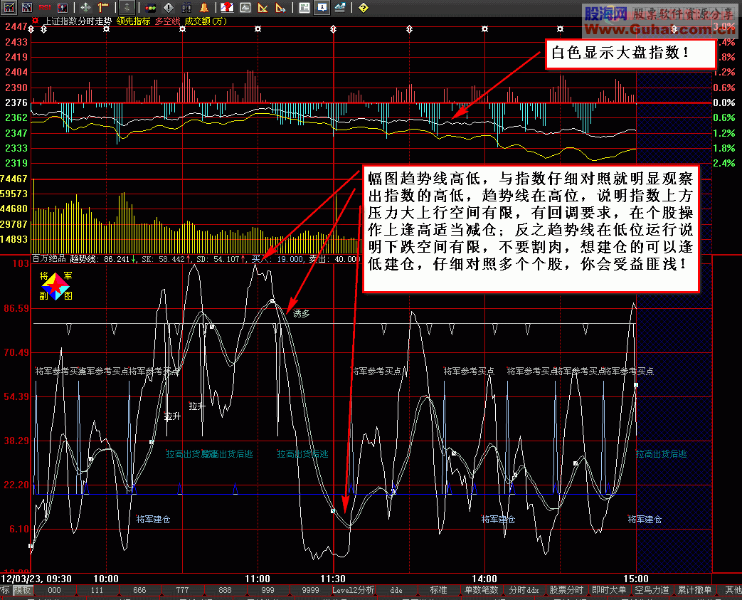 大智慧绝佳观察大盘与个股高低点分时指标指标加密无时限