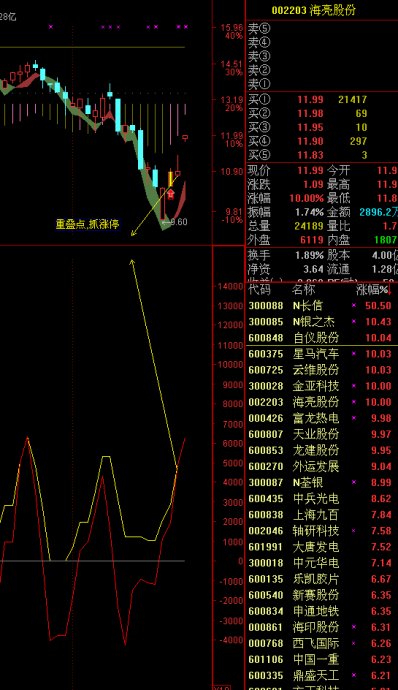 通达信抓涨停的副图指标