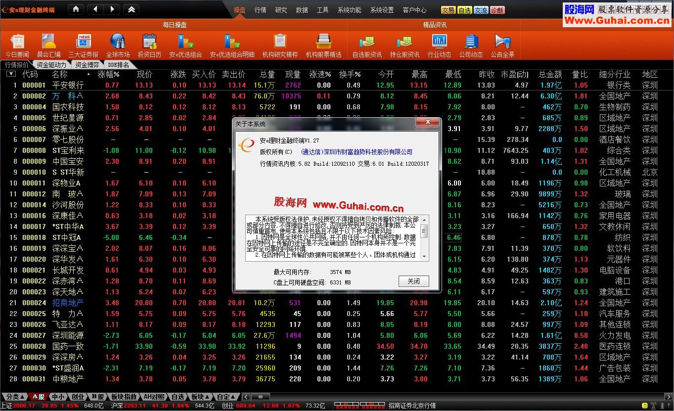 通达信平安E金融终端1.27内核5.82.12092110