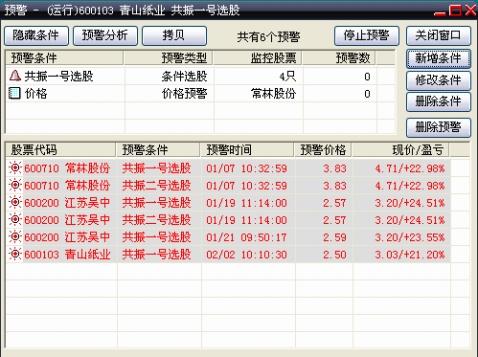 大智慧选股公式如何设置预警