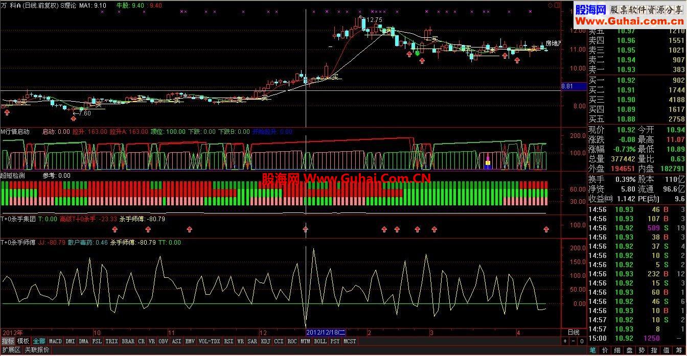 通达信T+0杀手师傅公式（庄标）