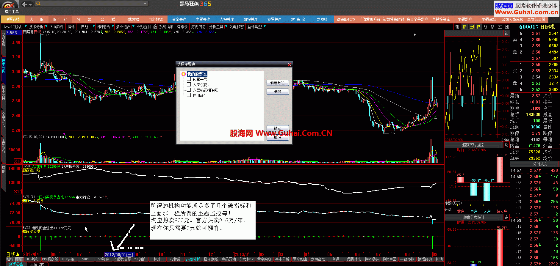 大智慧365升级机构功能完美精减版（必须用收费帐号）