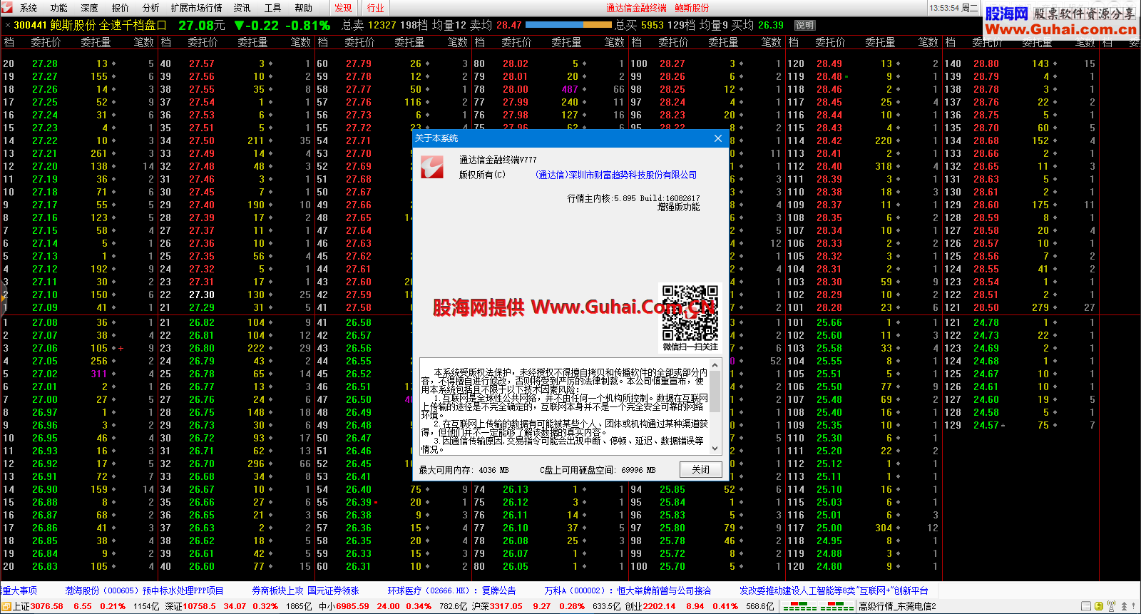 (抢先体验)(原汁原味 全速千档盘口)通达信金融终端V7.30内测版(2016-08-26)