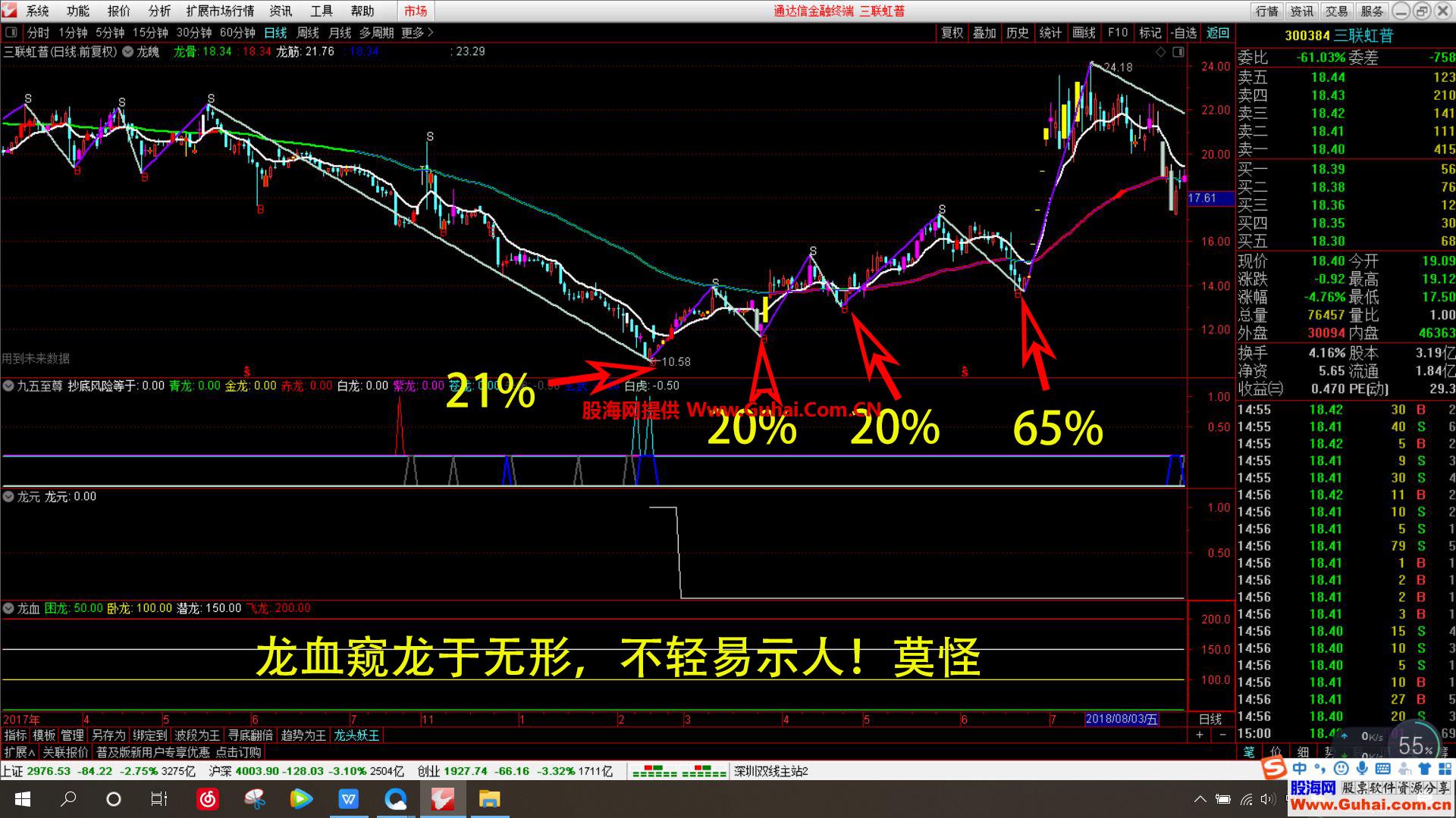 龙元幅图（指标 副图 通达信）无未来 完全加密