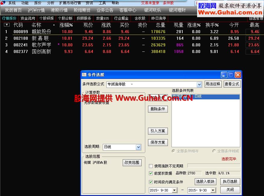 专抓当天涨停股公式