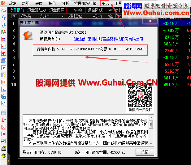 通达信金融机构交易终端2016【最新5.893内核】精简版