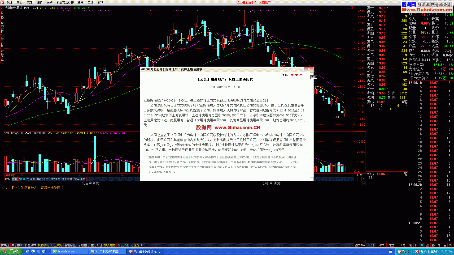 通达信重大升级20120830说明，越来越好了，越来越完美了