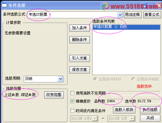 独家原创ST股票摘帽预警公式