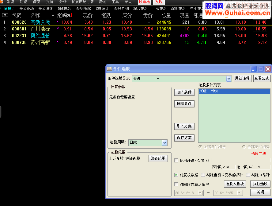 通达信买进指标选股贴图
