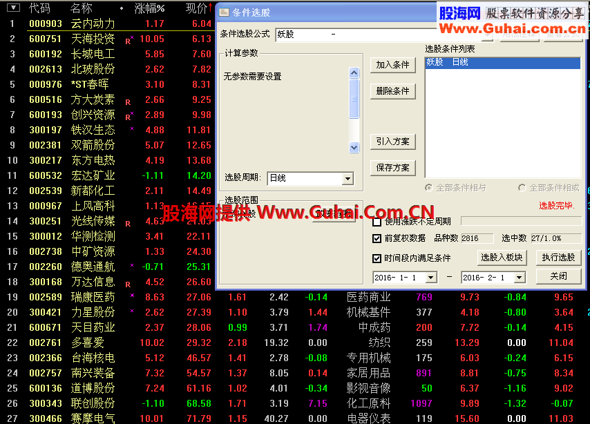 通达信妖股贺新春预警公式 源码 