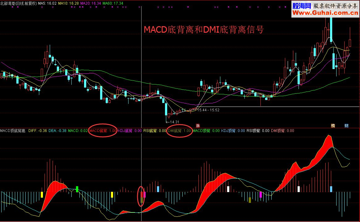 通达信MACD/KDJ/RSI/DMI顶底背离，可以自动画线（指标 副图/选股  贴图 源码 无未来）