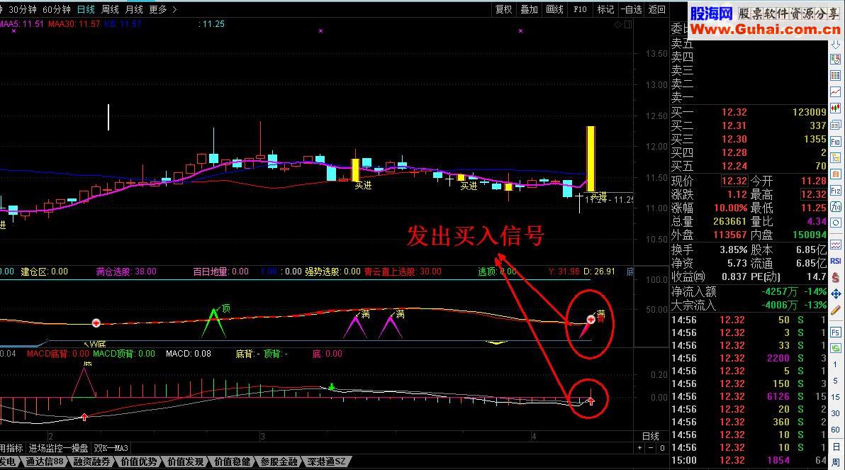 通达信MACD指标（指标 副图贴图）
