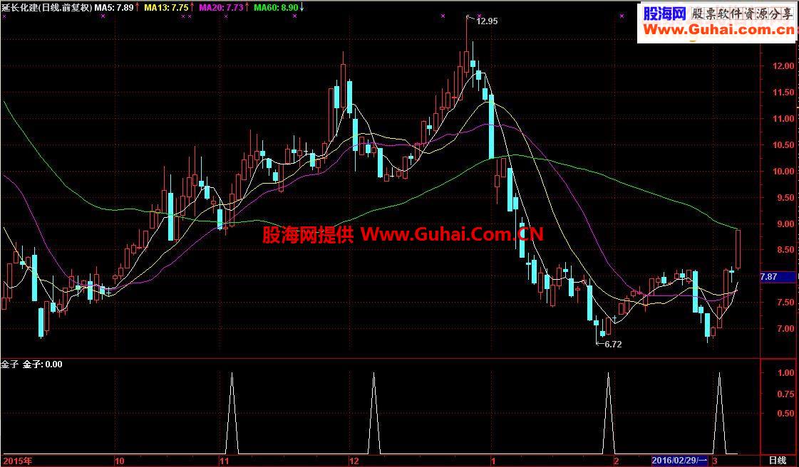 通达信莉波金子指标副图/选股贴图