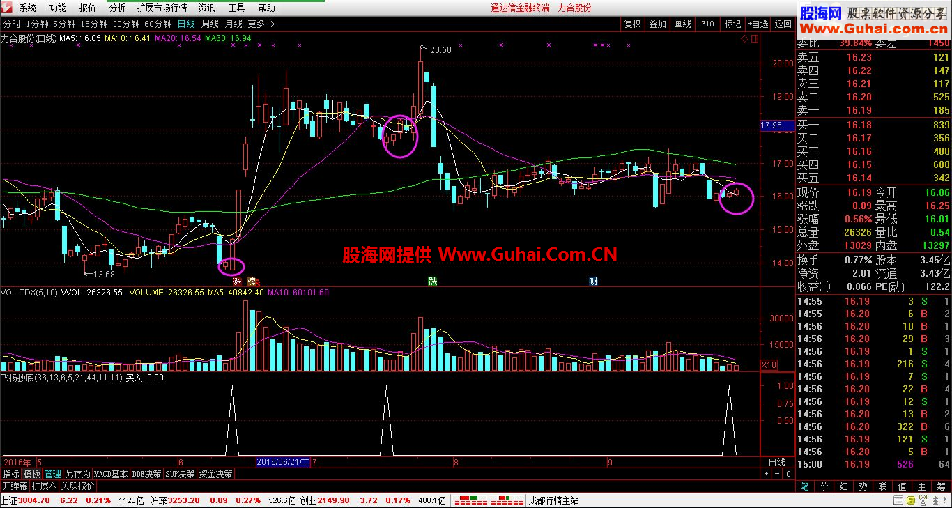 通达信飞扬抄底（指标 副图  贴图）无未来