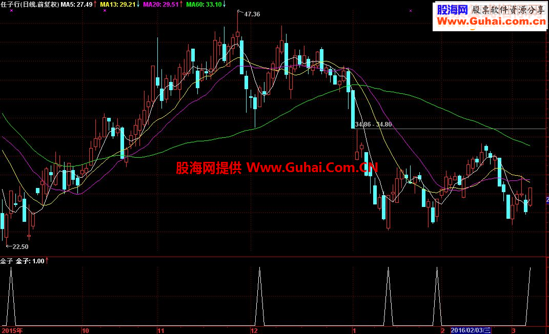 通达信莉波金子指标副图/选股贴图