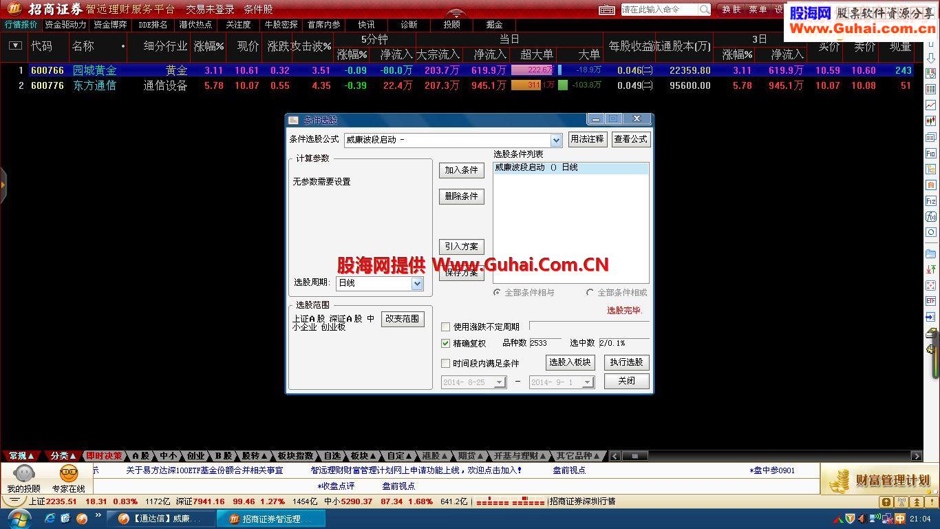通达信威廉波段底顶附图源码非常准确