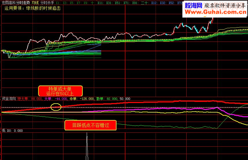 大智慧《分时低点》指标分时副图贴图加密