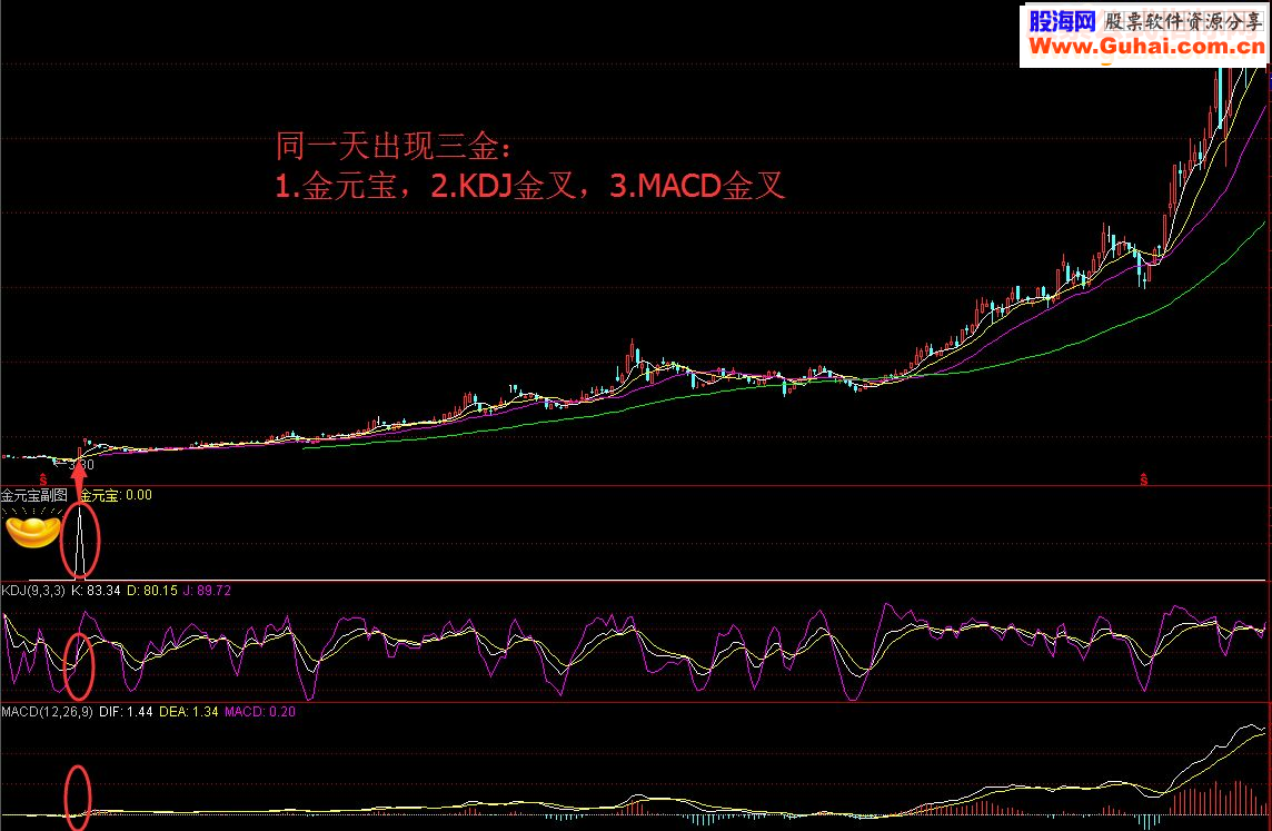 通达信金元宝副图，金元宝藏宝图（指标副图无未来贴图