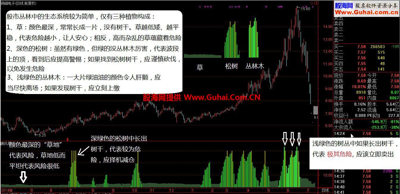 通达信假装睇风景逃顶指标 