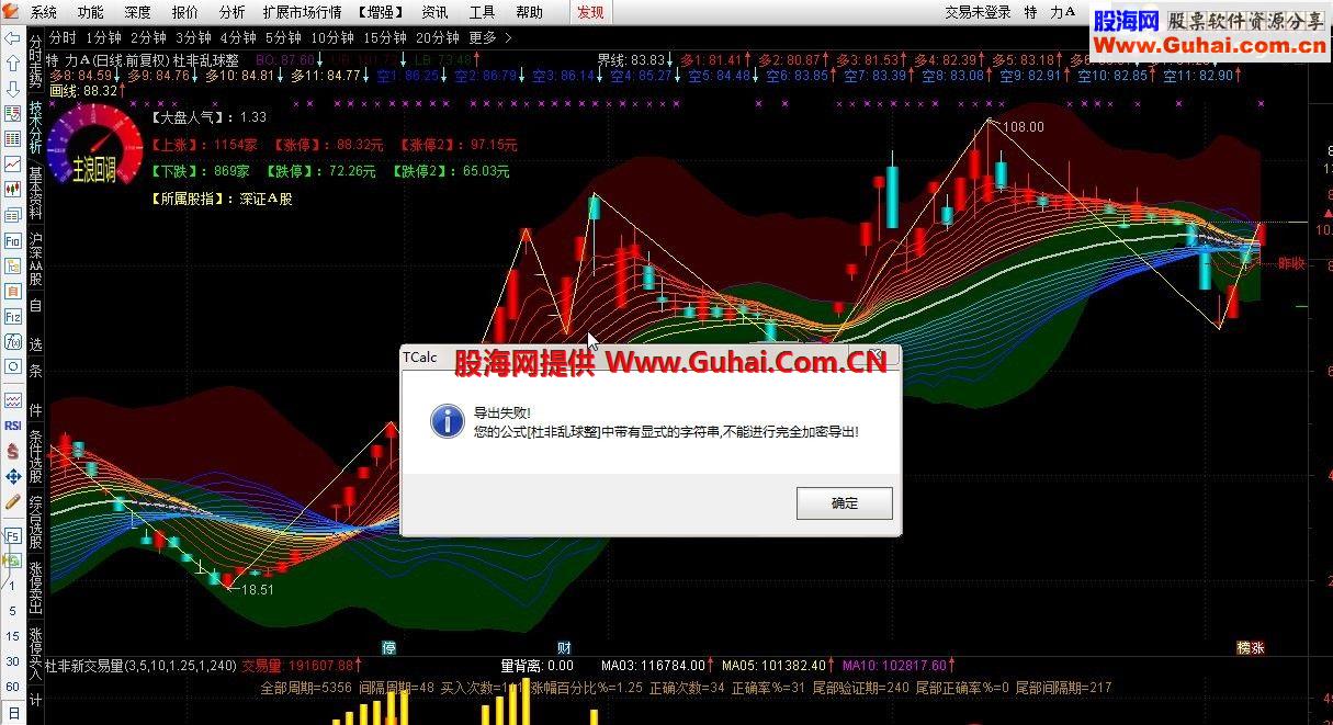 通达信杜非乱球整主图指标 