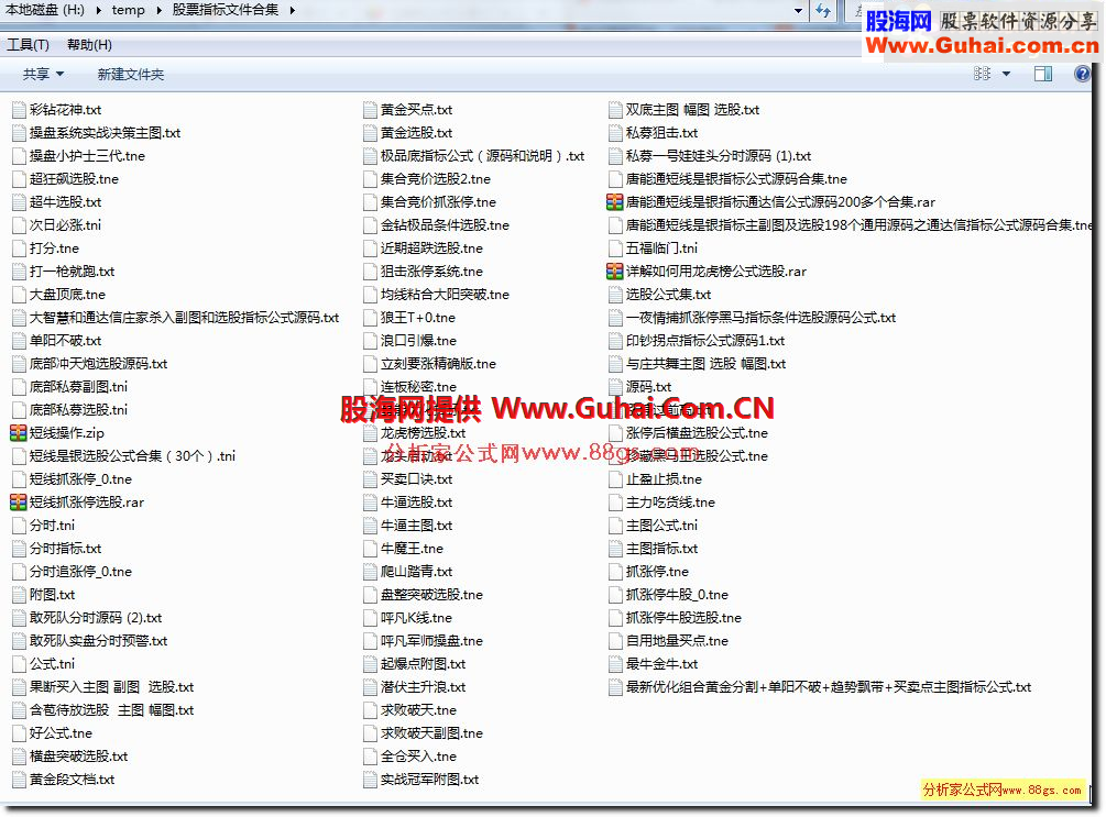 发个自己珍藏通达信指标文件合集