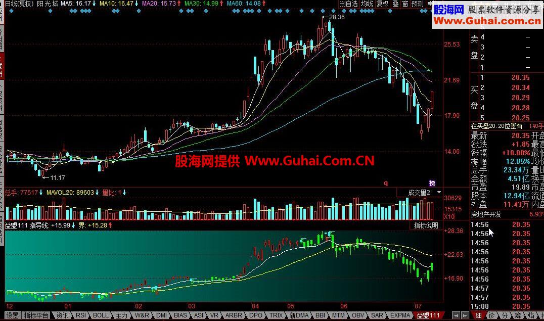 同花顺益盟指导线公式