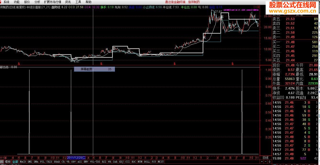 通达信底部出击指标精准指示公式