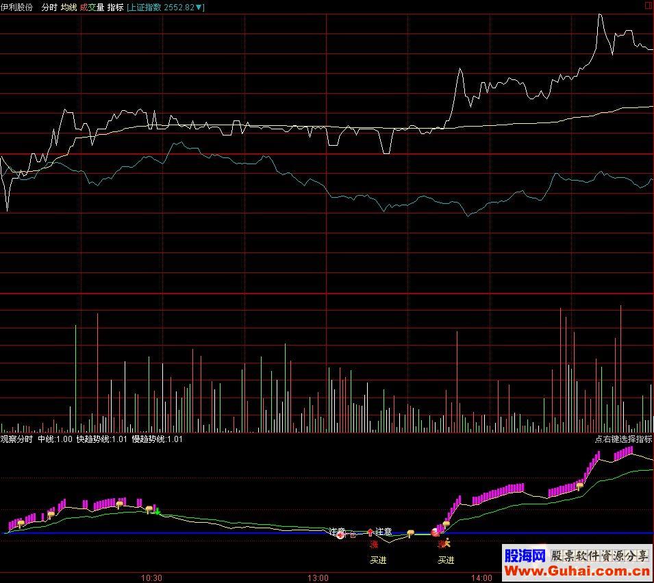 通达信观察分时 源码（分时副图）