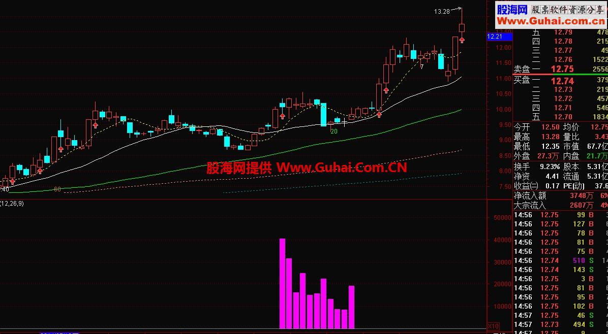 主力趋势成交量副图公式