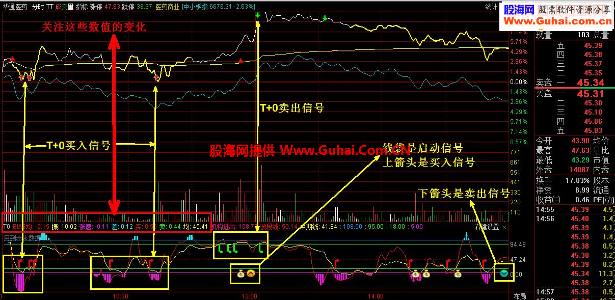 通达信T+0分时主图/副图使用详解