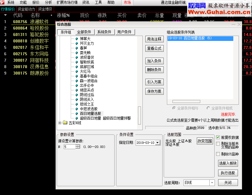 百日地量选股（指标 选股/副图 通达信 贴图）