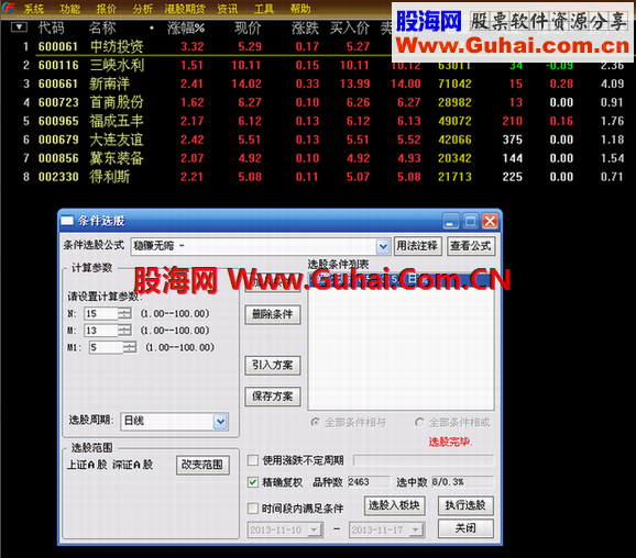 上传一个稳赚选股公式（欢迎验证) 
