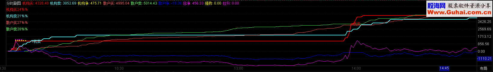经过加工的分时资金幅图公式