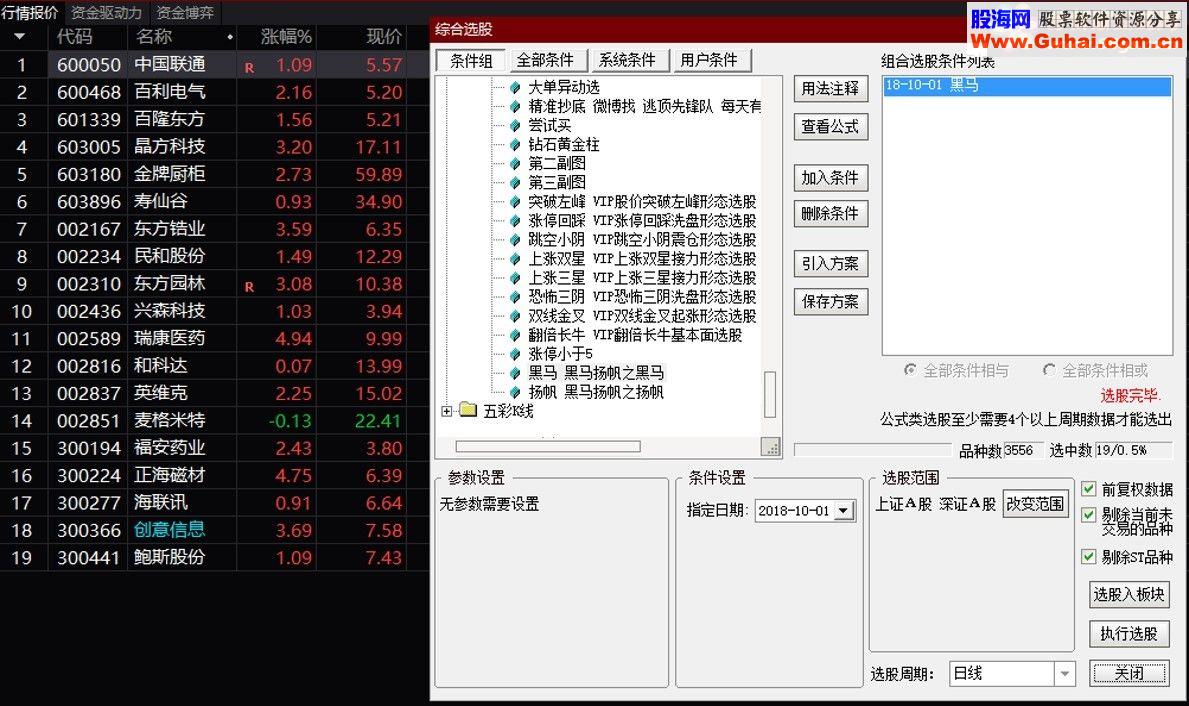 通达信【黑马扬帆】指标选股/副图贴图）完全加密