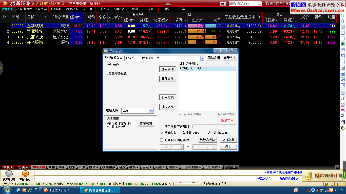 如风主图与操盘手乾坤主图公式 