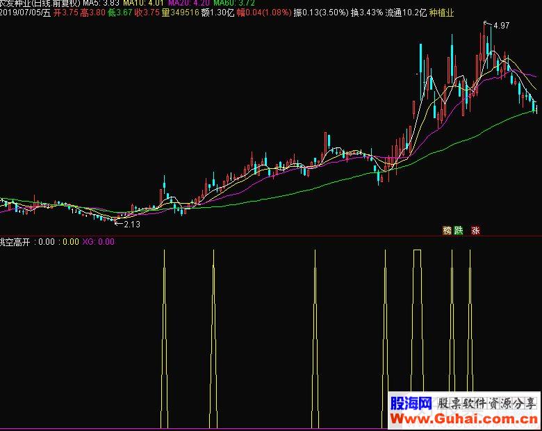 通达信跳空高开选股指标源码