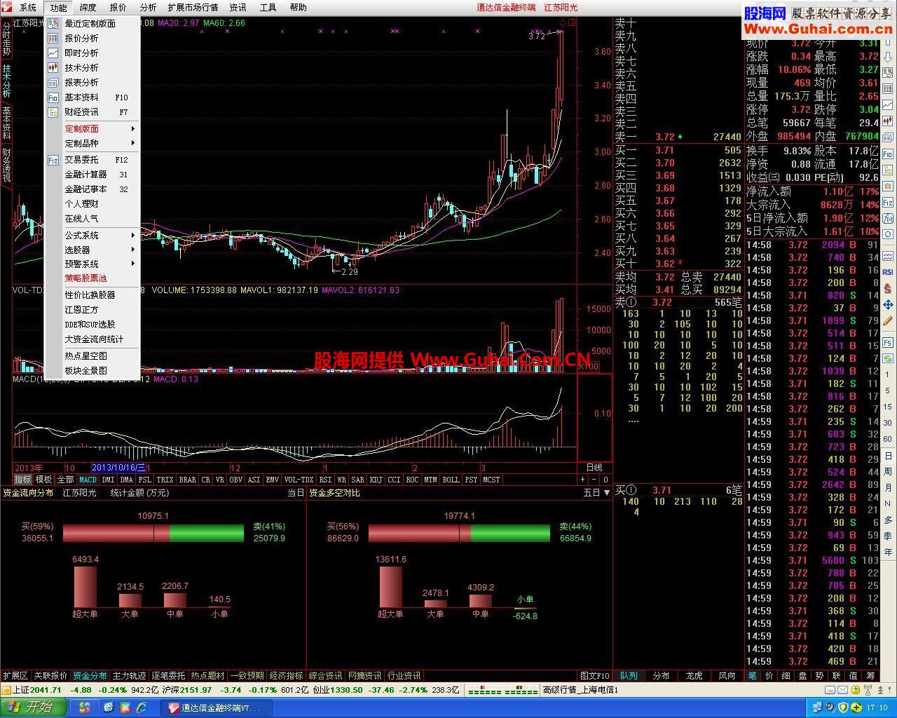 通达信金融终端V7.10 (不带交易) 20140324 简易暴力十档行情