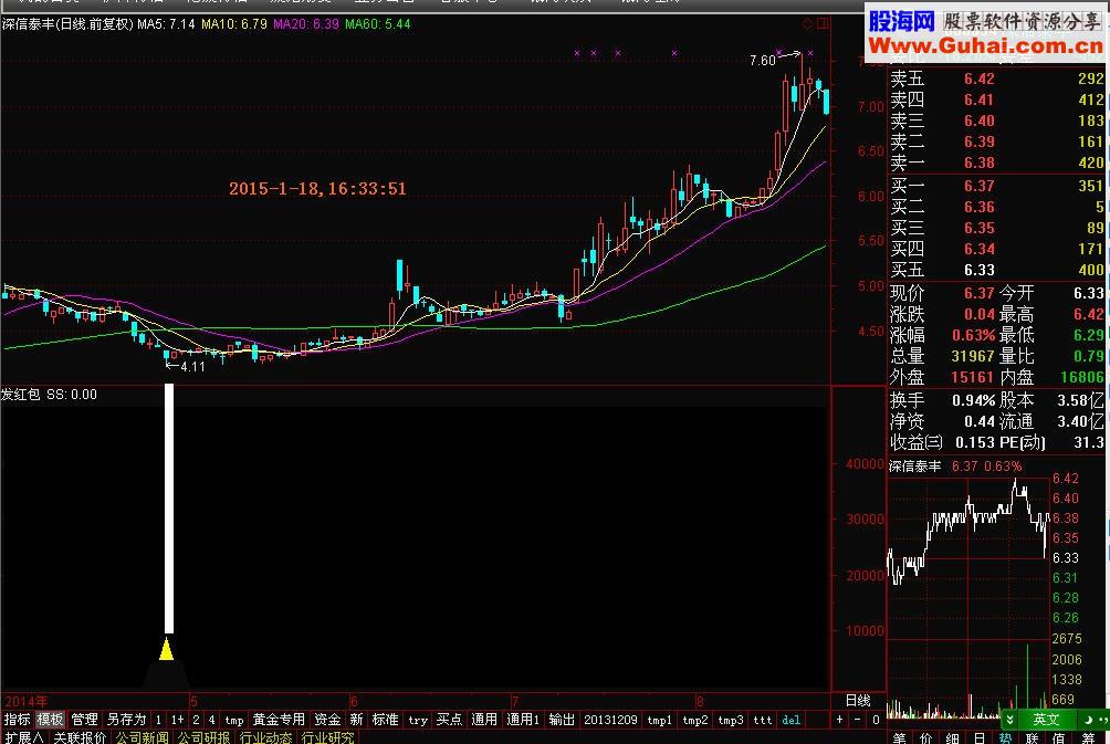 通达信发红包抄底指标公式 源码