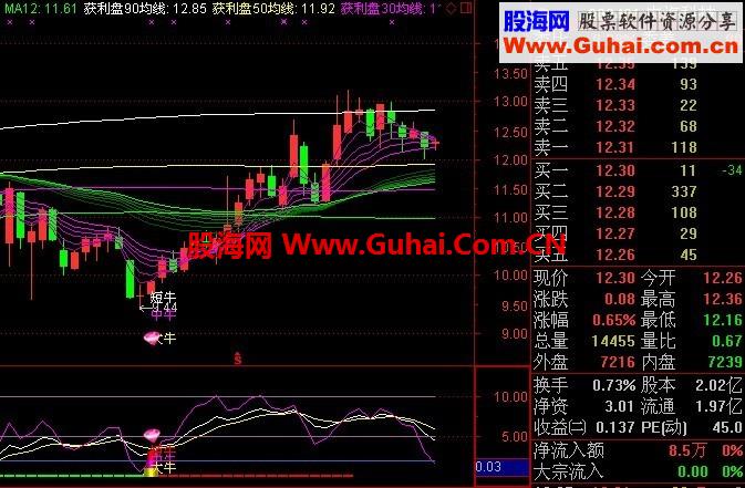 抓黑马行情指标组合（包括主图+附图+选股+实盘预警为一体）
