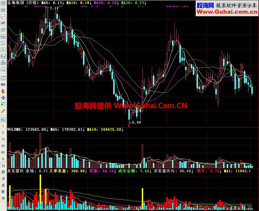 通达信真实量比副图指标