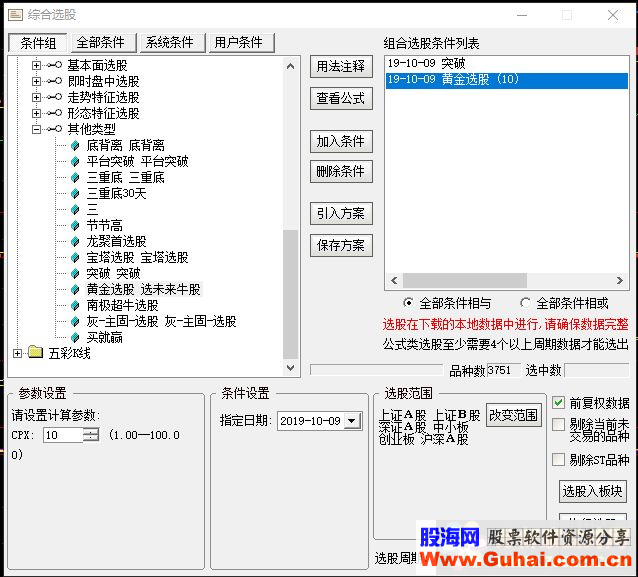 通达信画线突破公式选股副图源码测试图