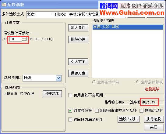通达信复盘选股/副图指标贴图