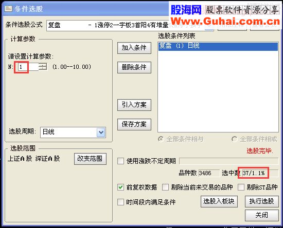 通达信复盘选股/副图指标贴图