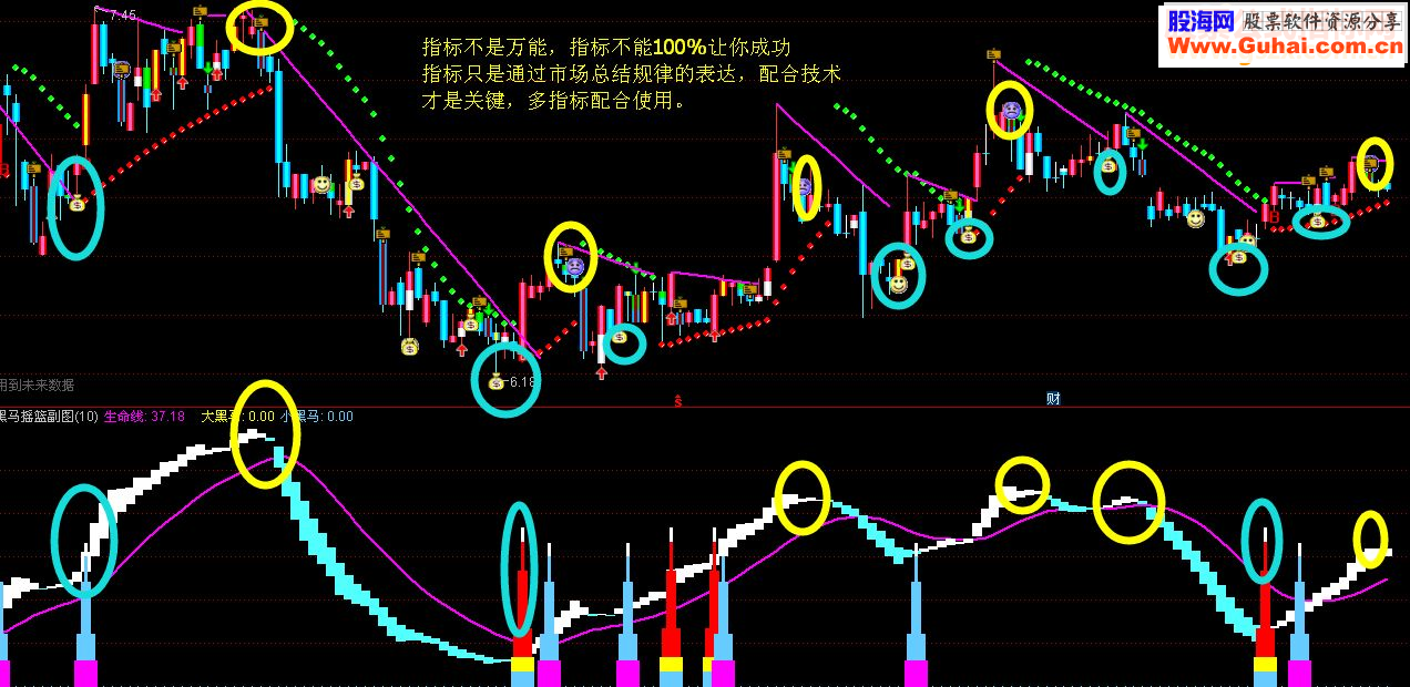 通达信黑马指标+支撑指标（指标 主图+副图 贴图）