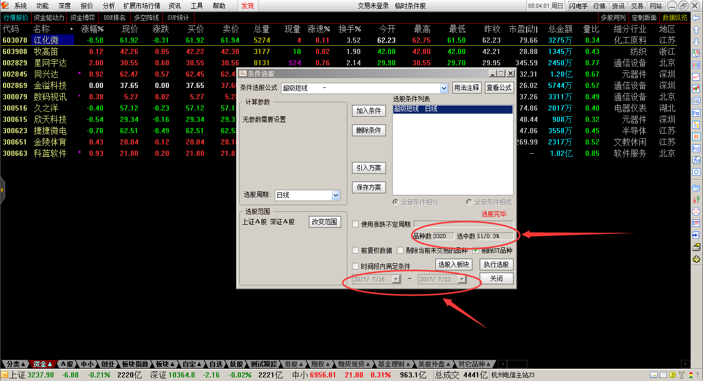 超级短线，今买明卖，选股预警 短线获利1-3%不是问题！