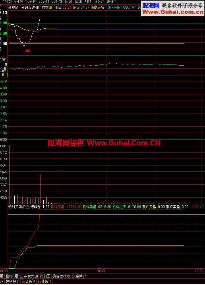 分时资金监控（指标、分时副图、通达信）