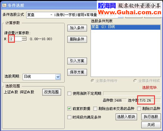 通达信复盘选股/副图指标贴图
