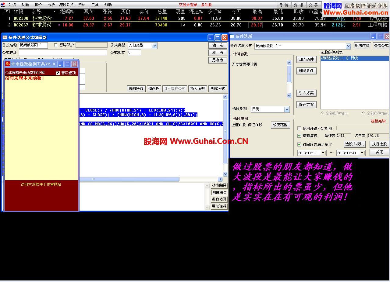 久经实战检验指标－－－杨娟波段之附二