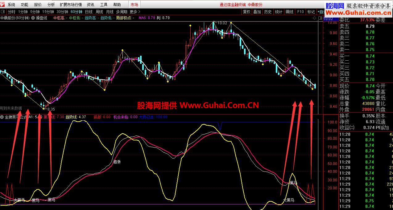 金牌黑马（指标 副图 通达信）无加密