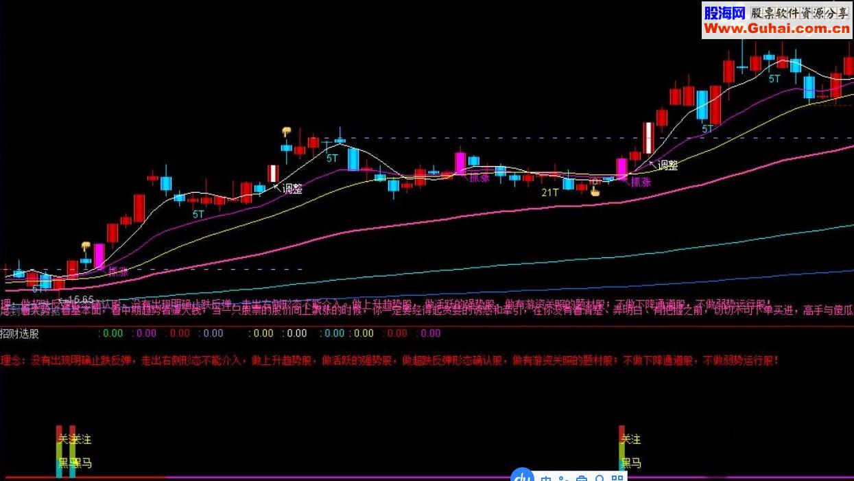 精品选股指标 关注黑马调整到位黑马起飞选股说明